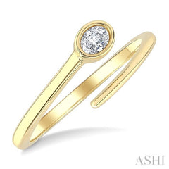 ASHI Oval Shape Bezel Bypass Diamond Fashion Ring 365W8PPFGYG-OV