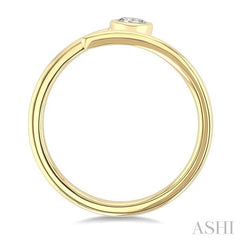 ASHI Round Shape Bezel Bypass Diamond Fashion Ring 365W8PPFGYG-RD