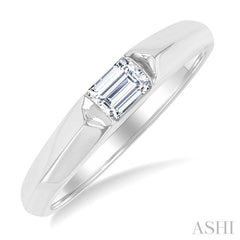 ASHI Emerald Shape East-West Diamond Ring 366F5PPFGWG-OC