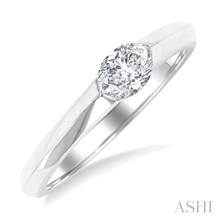 ASHI Oval Shape East-West Diamond Ring 366F5PPFGWG-OV
