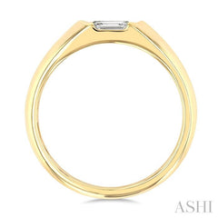 ASHI Emerald Shape East-West Diamond Ring 366F5PPFGYG-OC