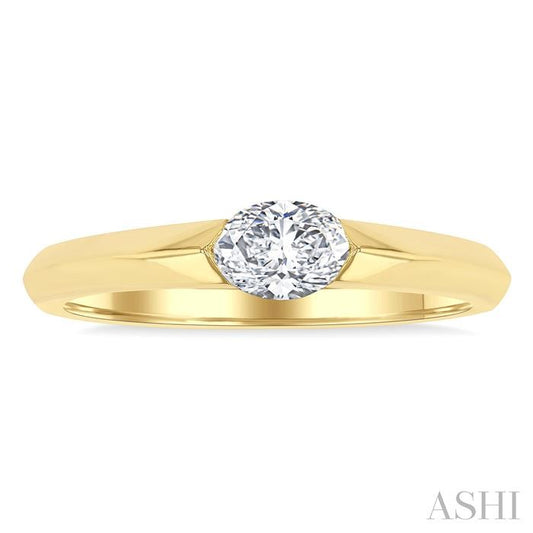 ASHI Oval Shape East-West Diamond Ring 366F5PPFGYG-OV