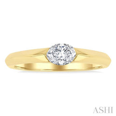 ASHI Oval Shape East-West Diamond Ring 366F5PPFGYG-OV
