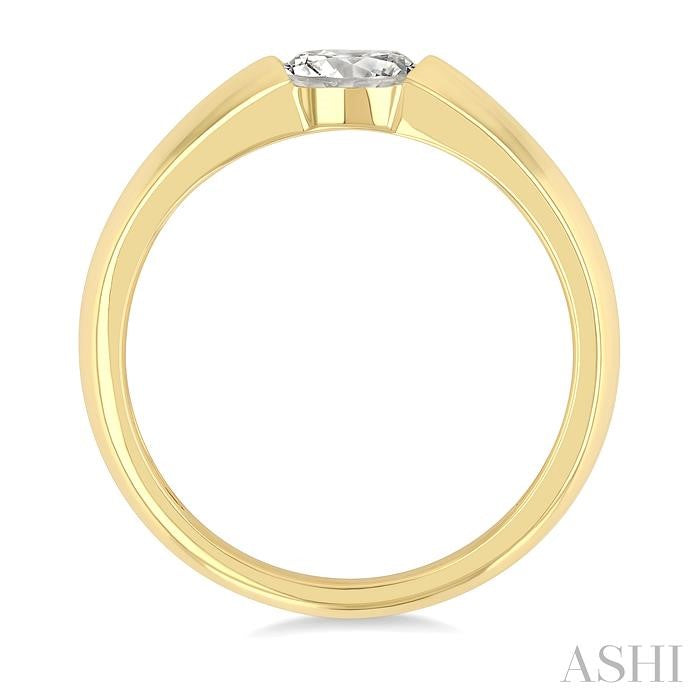 ASHI Oval Shape East-West Diamond Ring 366F5PPFGYG-OV