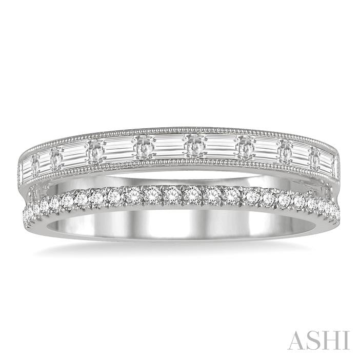 ASHI Double Row Baguette Diamond Fashion Band 367C4PPFHWG