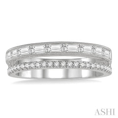 ASHI Double Row Baguette Diamond Fashion Band 367C4PPFHWG