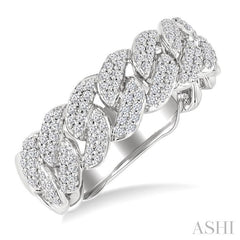 ASHI Cuban Diamond Fashion Band 367F3PPFGWG