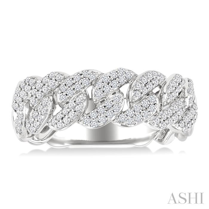 ASHI Cuban Diamond Fashion Band 367F3PPFGWG