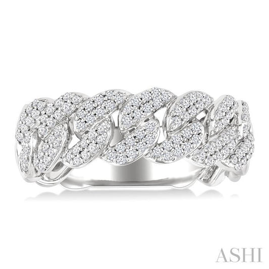 ASHI Cuban Diamond Fashion Band 367F3PPFGWG