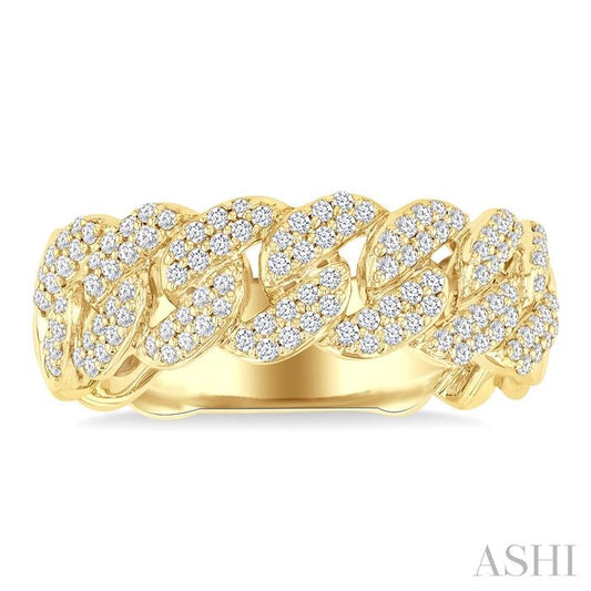 ASHI Cuban Diamond Fashion Band 367F3PPFGYG