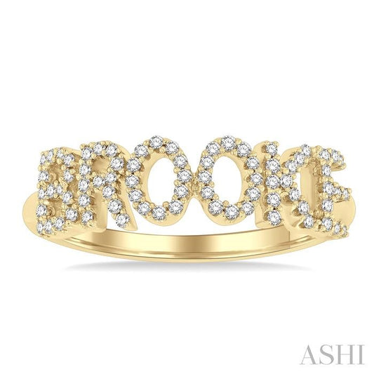 ASHI Block 'BROOKE' Diamond Name Ring 367M6PPTSYG