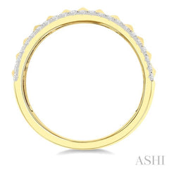 ASHI Pyramid Bold Diamond Fashion Wide Band 368F5PPFGYG