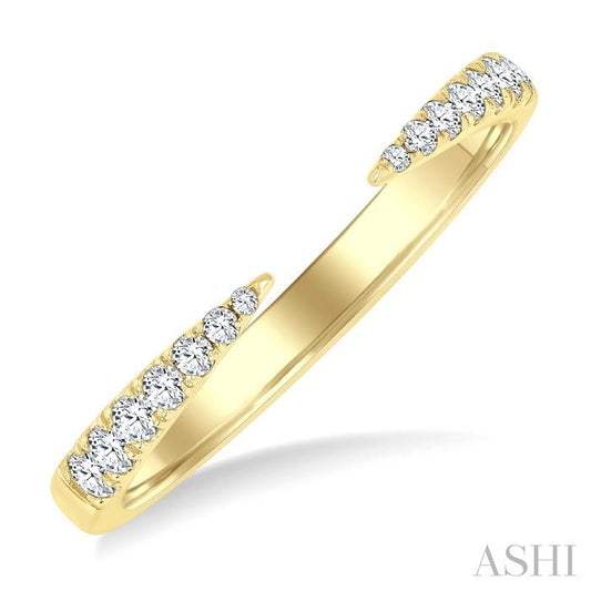 ASHI Stackable Claw Diamond Fashion Open Ring 368G7PPTGYG