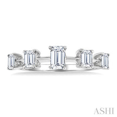 ASHI Emerald Shape 5 Stone Half Eternity Diamond Fashion Band 368K2PPFGWG-OC