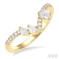 ASHI Mixed Shape Chevron Diamond Ring 368L4PPFGYG