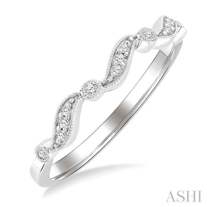 ASHI Wave Diamond Stackable Band 368W8PPTSWG