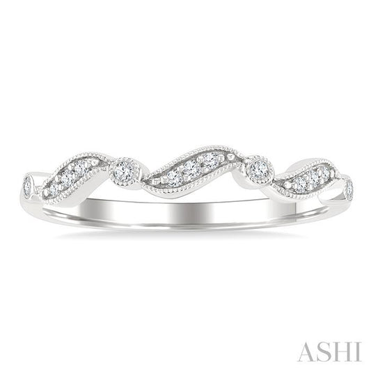 ASHI Wave Diamond Stackable Band 368W8PPTSWG