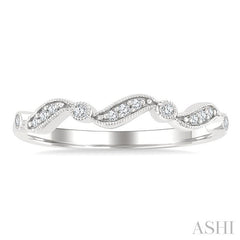 ASHI Wave Diamond Stackable Band 368W8PPTSWG