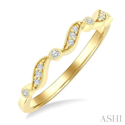 ASHI Wave Diamond Stackable Band 368W8PPTSYG