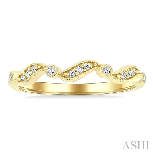 ASHI Wave Diamond Stackable Band 368W8PPTSYG