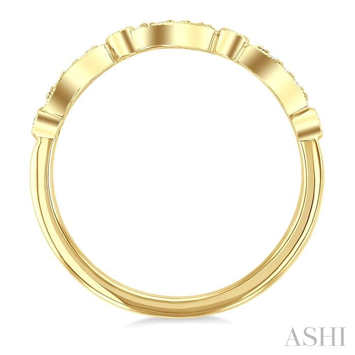 ASHI Wave Diamond Stackable Band 368W8PPTSYG