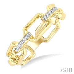 ASHI Bold Octagon Shape Link Diamond Fashion Ring 368X9PPTGYG-OC