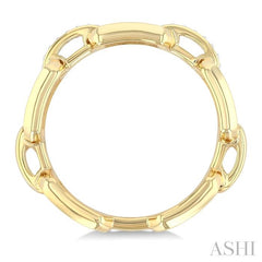 ASHI Bold Octagon Shape Link Diamond Fashion Ring 368X9PPTGYG-OC