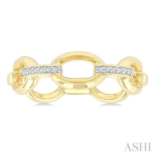 ASHI Bold Oval Shape Link Diamond Fashion Ring 368X9PPTGYG-OV