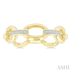 ASHI Bold Oval Shape Link Diamond Fashion Ring 368X9PPTGYG-OV