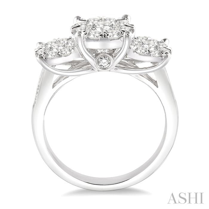 ASHI Round Shape Past Present & Future Lovebright Essential Diamond Ring 36910PPFVWG-1.50