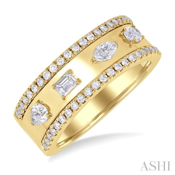 ASHI Bold Mixed Shape Diamond Fashion Band 369F3PPFGYG