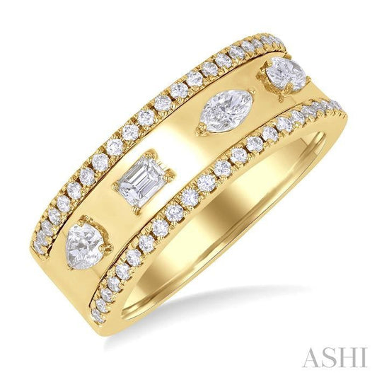 ASHI Bold Mixed Shape Diamond Fashion Band 369F3PPFGYG