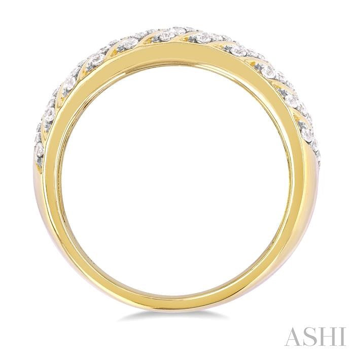 ASHI Ribbed Diamond Fashion Ring 369H3PPTGYG