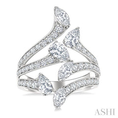 ASHI Mixed Shape Diamond Fashion Open Ring 369L0PPFGWG-2.25