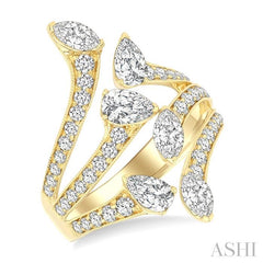 ASHI Mixed Shape Diamond Fashion Open Ring 369L0PPFGYG-2.25