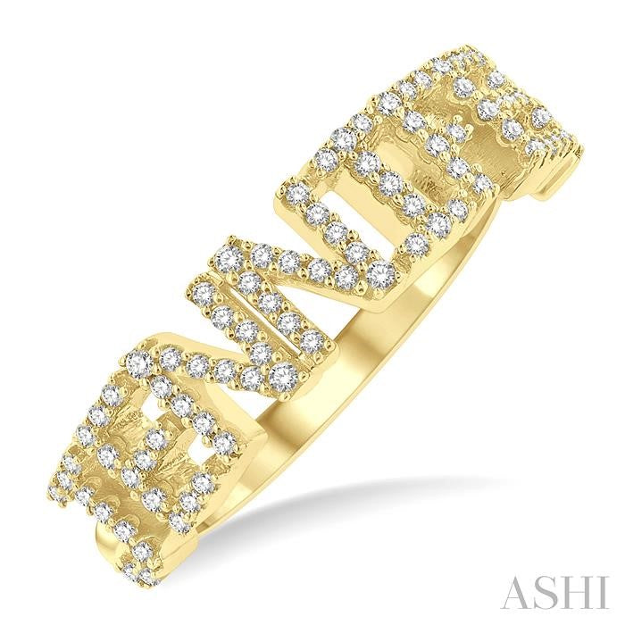 ASHI Block 'JENNIFER' Diamond Name Ring 369M5PPTSYG