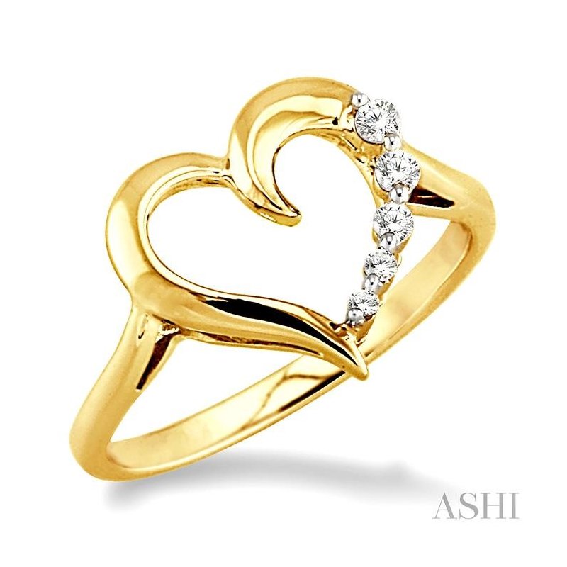 ASHI Heart Shape Journey Diamond Fashion Ring 10719PPFXYG