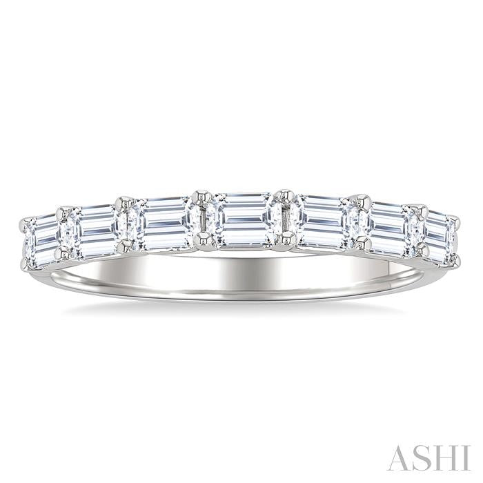 ASHI Emerald Shape East-West Diamond Fashion Band 370E1PPFHWG-OC