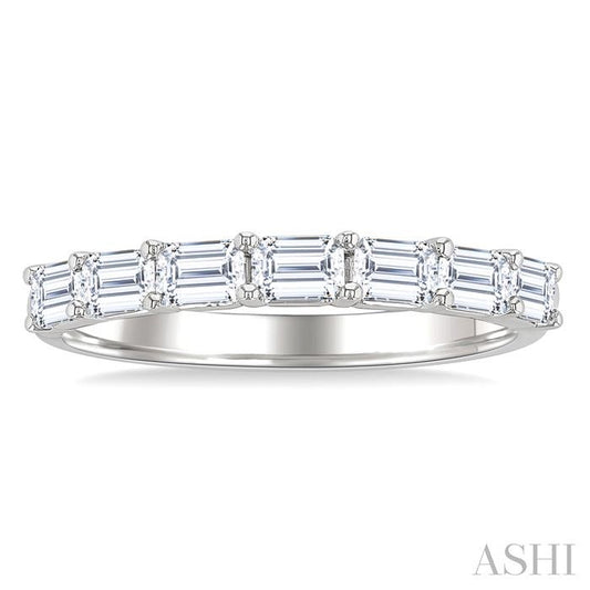 ASHI Emerald Shape East-West Diamond Fashion Band 370E1PPFHWG-OC