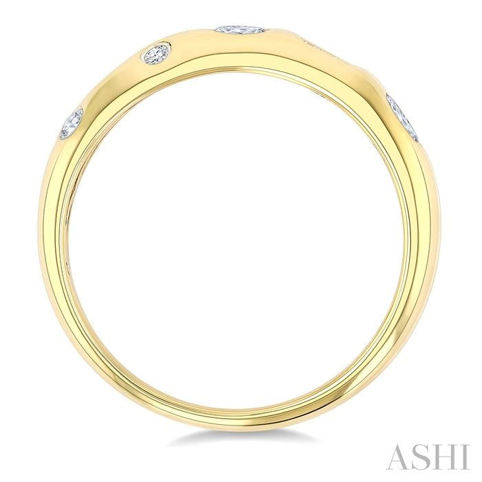 ASHI Mixed Shape Bezel Set Diamond Fashion Band 370G5PPFGYG