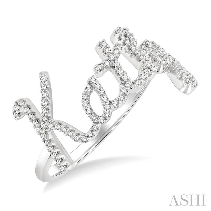 ASHI Script 'Kathy' Diamond Name Ring 370P5PPTSWG