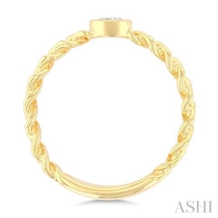 ASHI Round Shape Bezel Curb Diamond Fashion Ring 370X7PPFGYG-RD
