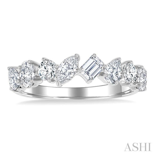ASHI Mixed Shape Diamond Fashion Band 371E0PPFHWG-1.10