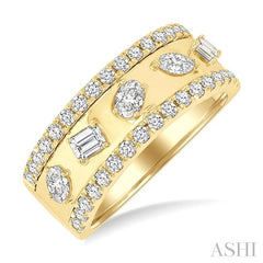 ASHI Bold Mixed Shape Diamond Fashion Band 371F2PPFGYG