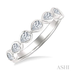 ASHI Pear Shape East-West Bezel Set Diamond Fashion Band 372E2PPFGWG-PR