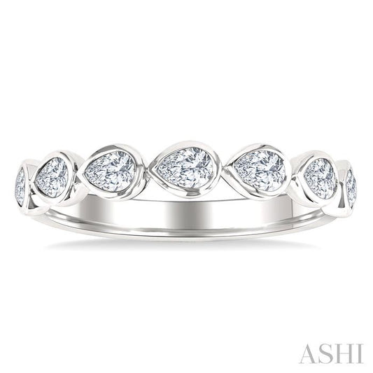 ASHI Pear Shape East-West Bezel Set Diamond Fashion Band 372E2PPFGWG-PR
