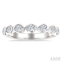 ASHI Pear Shape East-West Bezel Set Diamond Fashion Band 372E2PPFGWG-PR