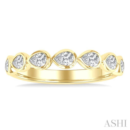ASHI Pear Shape East-West Bezel Set Diamond Fashion Band 372E2PPFGYG-PR