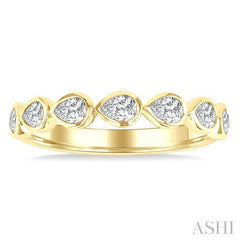 ASHI Pear Shape East-West Bezel Set Diamond Fashion Band 372E2PPFGYG-PR