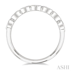 ASHI Oval Shape East-West Bezel Set Diamond Fashion Band 372E2PPFHWG-OV